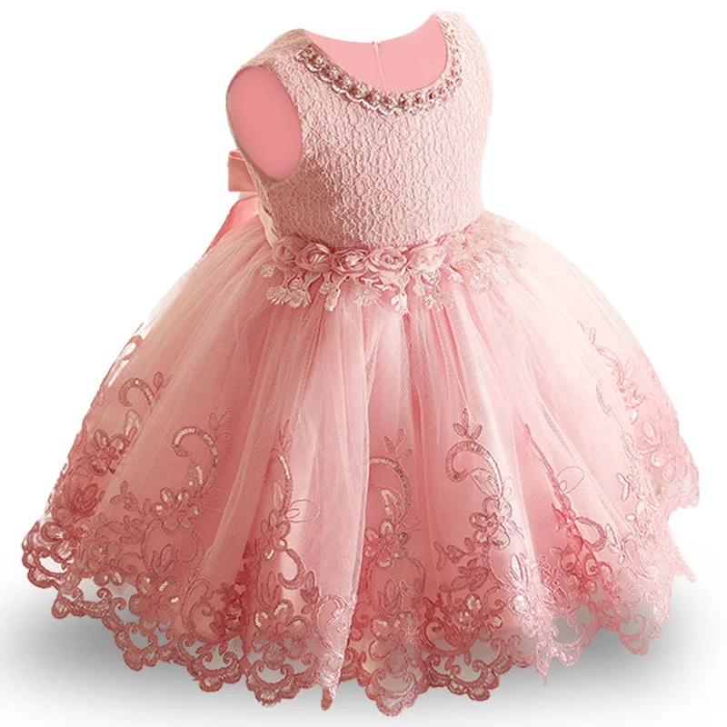 Peach Lace & Tulle Dress, Size 9M-8Yrs Tulle Wedding Gown