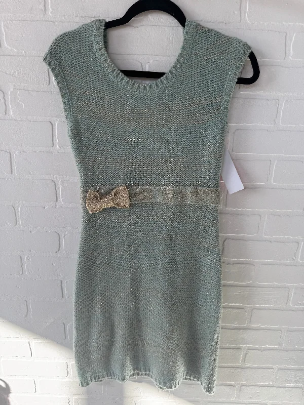 Dress Sweater By JJ BASICS In Gold & Green, Size: L Sweater Dress Fit