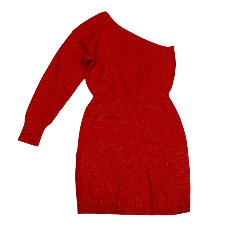 Dress Sweater By Open Edit In Red, Size: Xs Cozy Bodycon Sweater