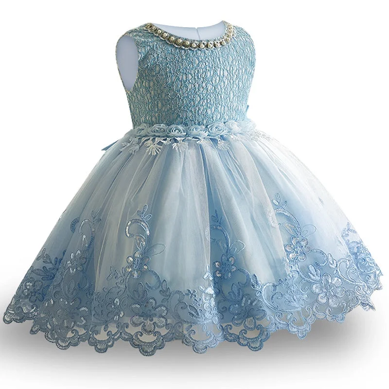 Blue Lace & Tulle Dress, Size 2-10 Yrs Tulle Party Dress