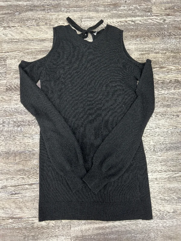 Dress Sweater By Pam and Gela In Black, Size: S Warm Sweater Dress