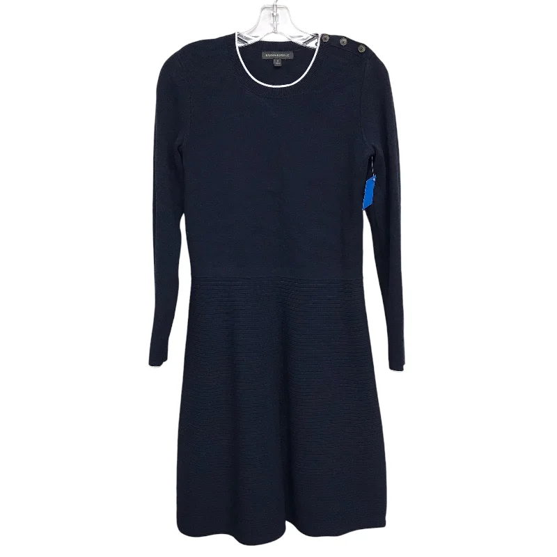 Dress Sweater By Banana Republic In Navy, Size:S Sweater Dress Vibe