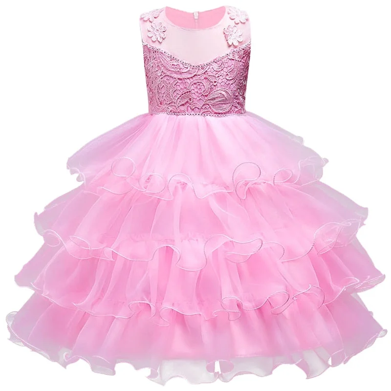 Pink Layered Tulle Dress, Size 3-14 Yrs Soft Layered Tulle