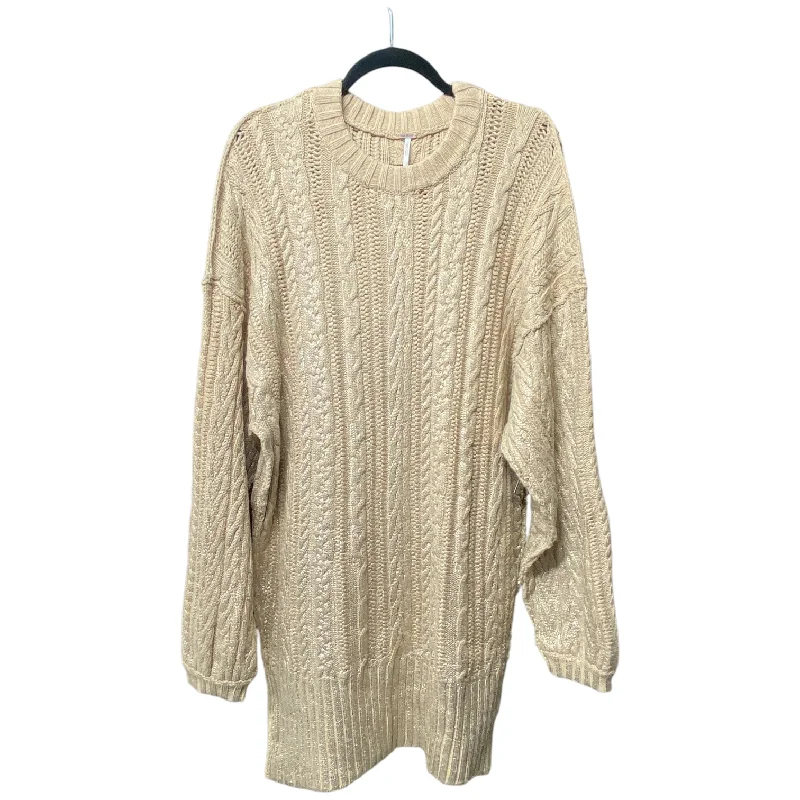 Dress Sweater By Free People In Tan, Size: M Winter Sweater Dress