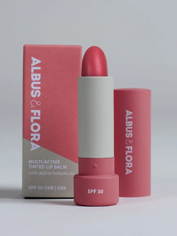 Albus & Flora Sheer Lip Balm in Nude Flora Simple Hoodies for Women