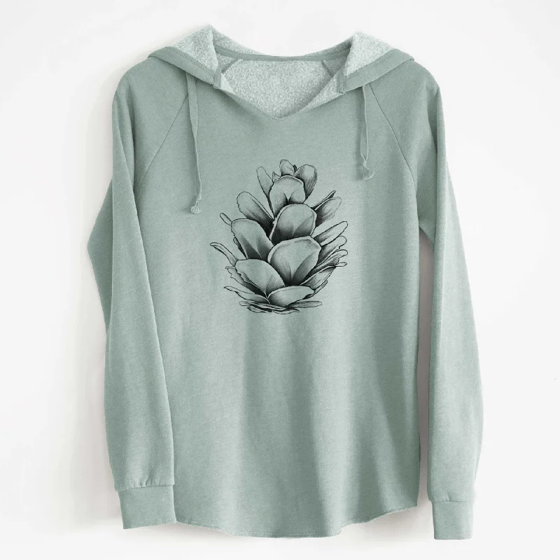 Tsuga heterophylla - Western Hemlock Pine Cone - Cali Wave Hooded Sweatshirt Cozy Women’s Hoodie