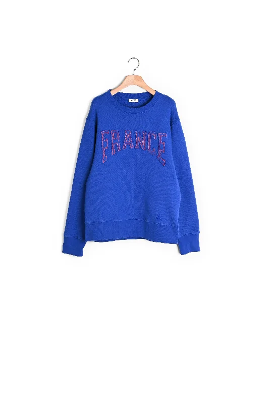 Sweat brodé France Comfy Pullover Sweatshirt