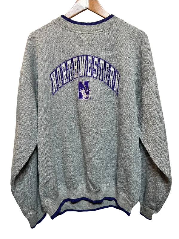 Northwestern Wildcats Mens Grey Sweatshirt (Size L) Women’s Hoodie with Logo