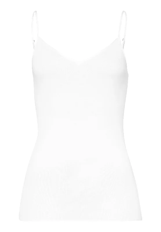 Cotton Seamless V-Neck Camisole | White 71601-101 Cooling pajama sets