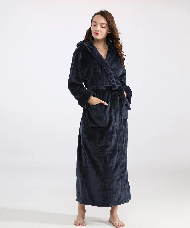 Women's Long Bathrobe Fleece Luxurious Flannel Pajamas Women's pajama sets