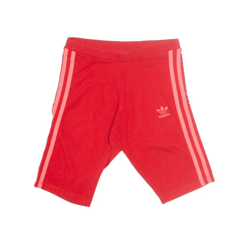 ADIDAS Legging Sports Shorts Red Slim Womens UK 6 W24 Lightweight sweaters