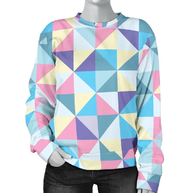 Triangle Print Pattern Women's Sweatshirt Premium sweaters