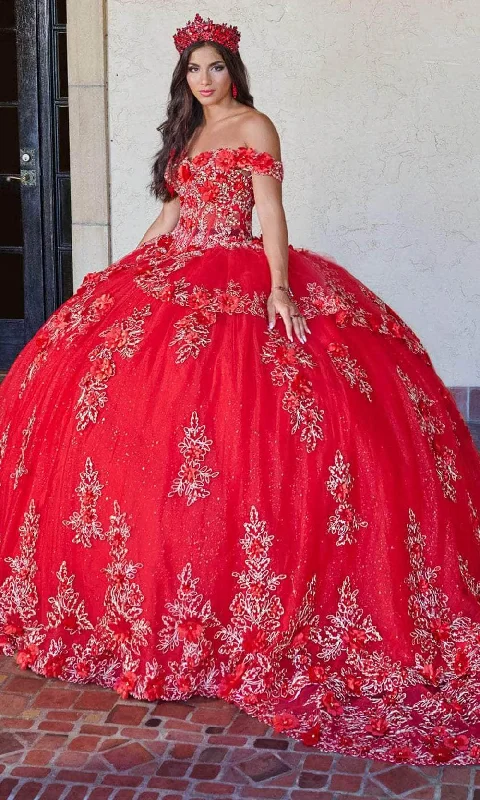 Quinceanera Collection 26073 - 3D Floral Embroidered Ballgown Forever 21 party dresses