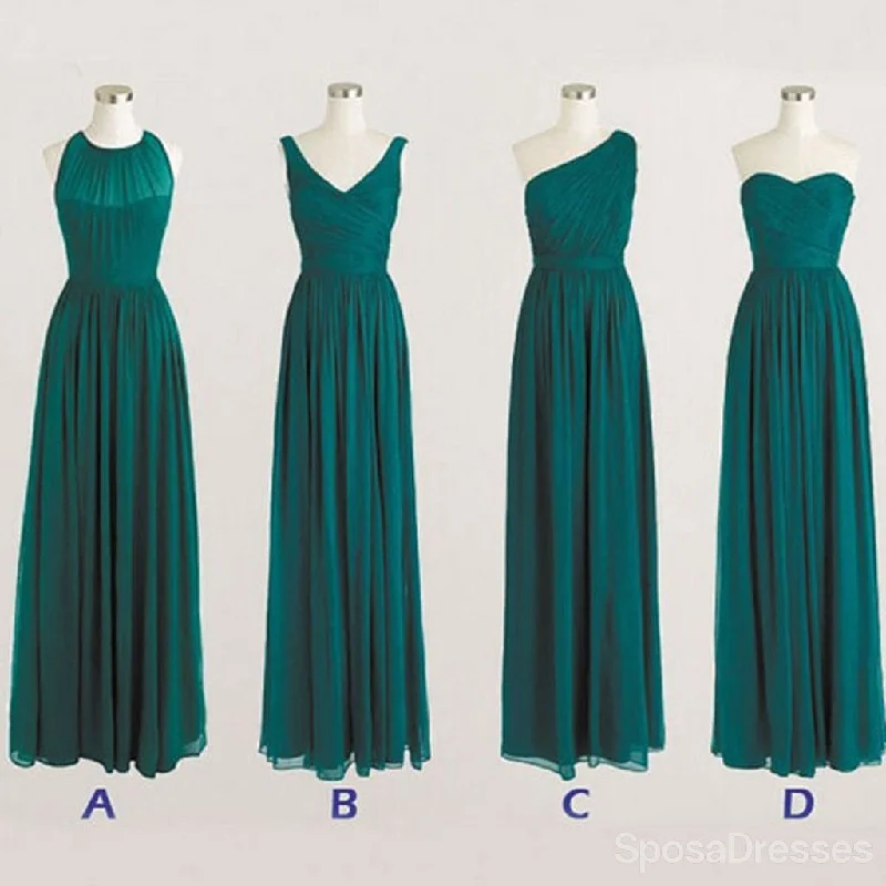 Best Sale Cheap Simple Mismatched Styles Teal Green Bridesmaid Dresses, WG183 Backless unclassified dresses