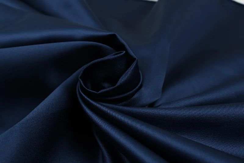 Blue Polyester Satin for Dresses - Silky Look Printed unclassified dresses