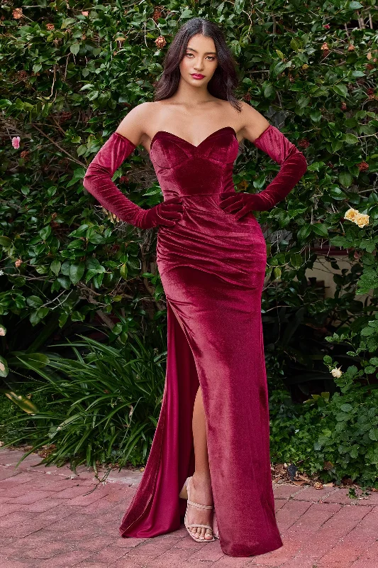 Cinderella Divine CH176: Timeless Velvet Gown for Enchanting Occasions Elegant unclassified dresses