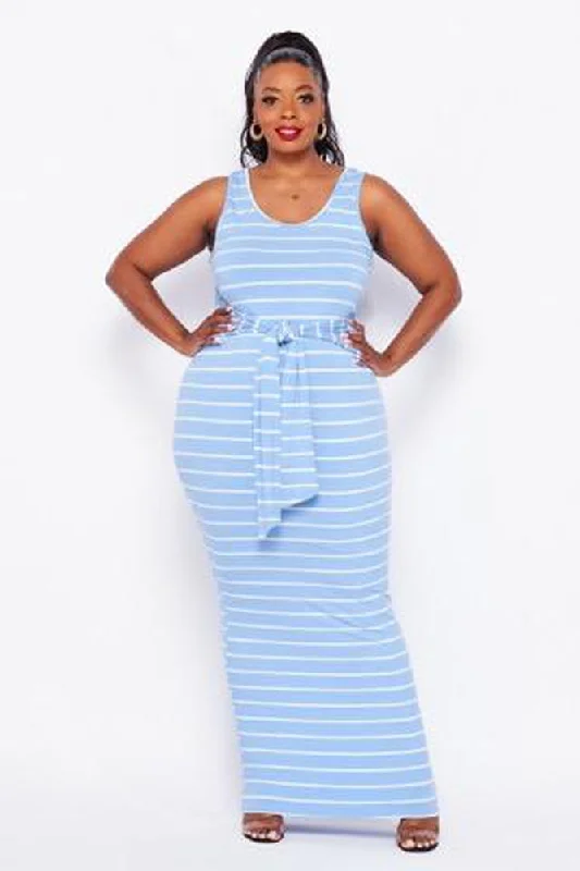 Curvy Stripe Cami Dress Embroidered unclassified dresses