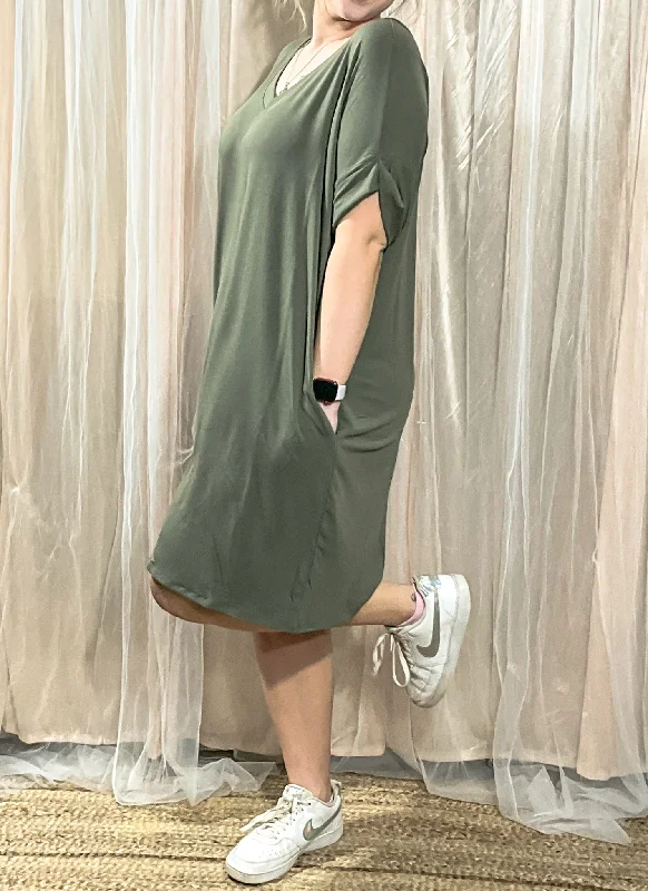 Cute as Usual - Lt Olive Smocked unclassified dresses