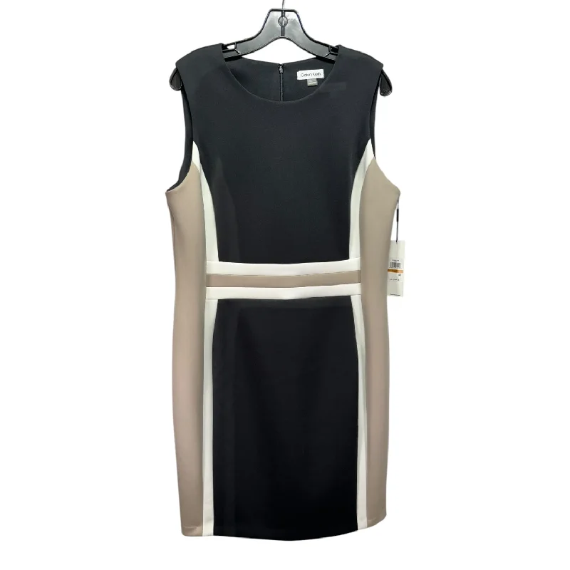 Dress Work By Calvin Klein In Multi-colored, Size: 16 Budget-friendly unclassified dresses