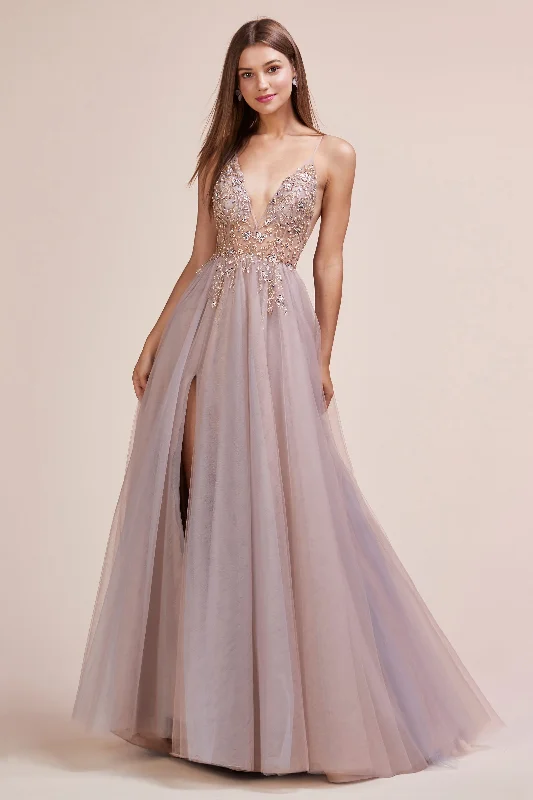 Enchanting Elegance: Shimmering Illusion Bodice Gown for Captivating Occasions Open-back unclassified dresses