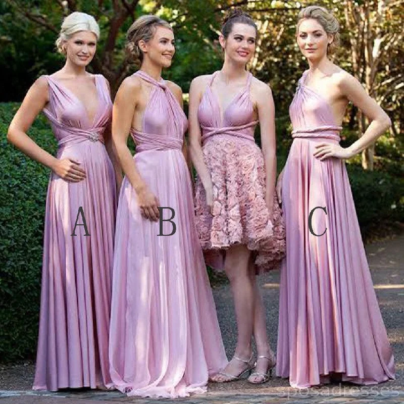 Fashion Convertible Jersey Cheap Pleating Floor-Length Bridesmaid Dresses, WG41 Stylish unclassified dresses