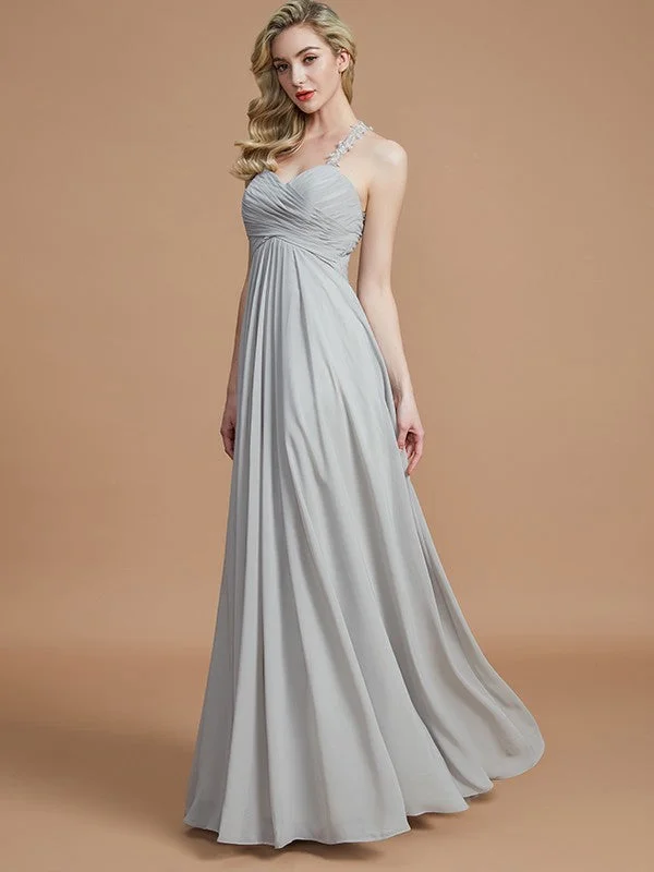 Gorgeous Sweetheart Sleeveless Ruched Chiffon Bridesmaid Dresses Boho unclassified dresses