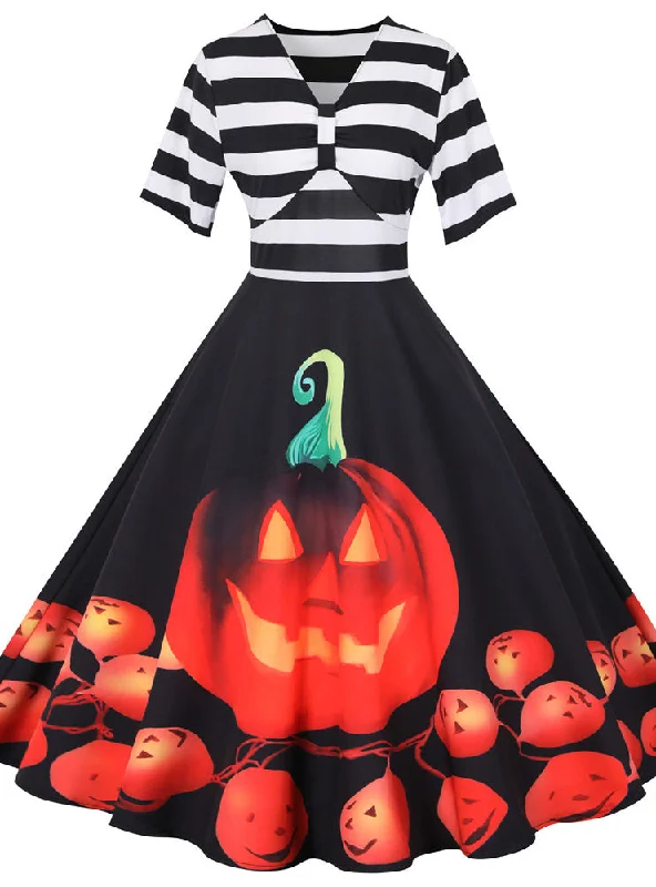 Halloween Striped V-neck Print Dress Revolve floral dresses