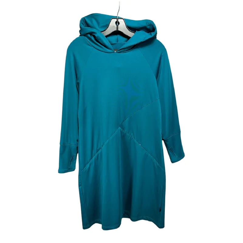 Hooded Athletic Dress By Betabrand In Aqua, Size: M Everyday wear unclassified dresses