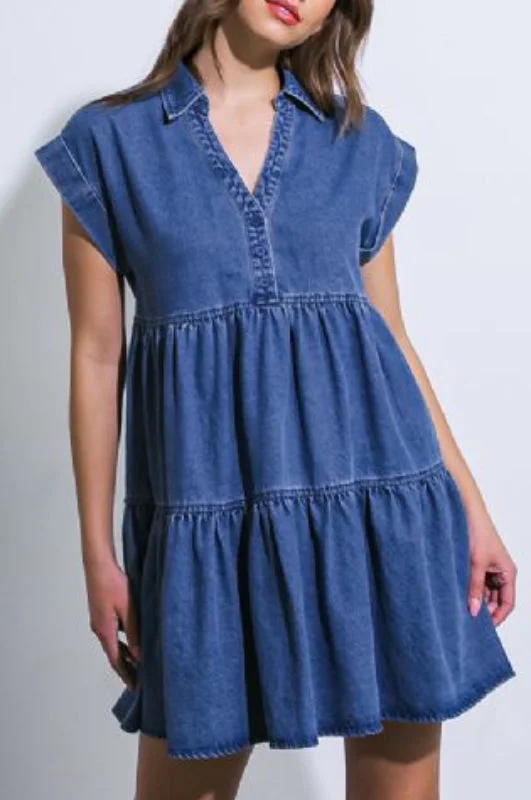 logan dress - indigo Stretchy unclassified dresses