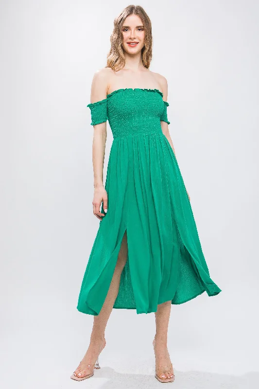 Flowy Off The Shoulder Dress Cocktail unclassified dresses