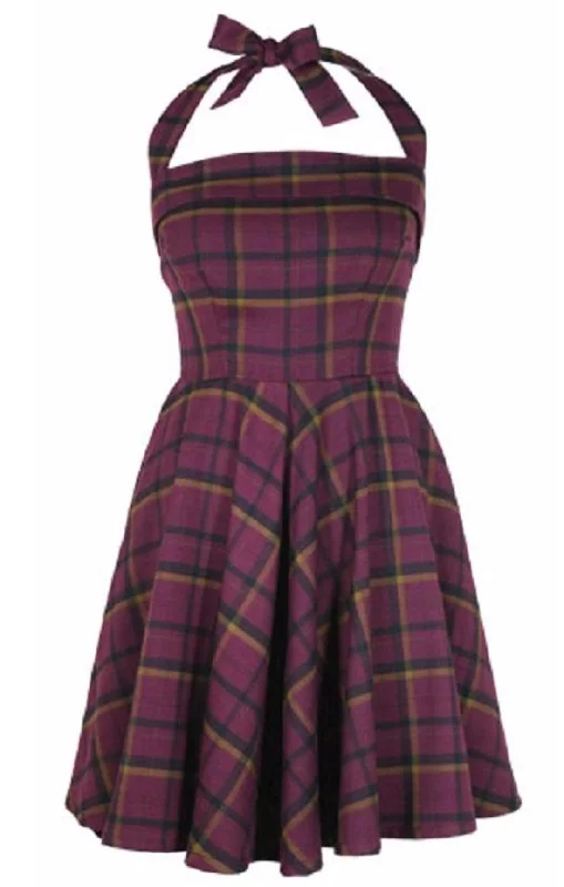 The PRETTY IN PLAID Halter Dress Breathable unclassified dresses