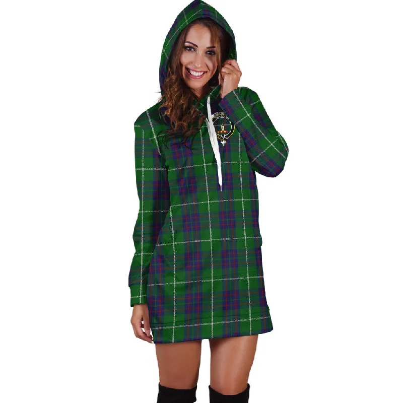 MacIntyre Hunting Tartan Hoodie Dress with Family Crest Best-selling unclassified dresses