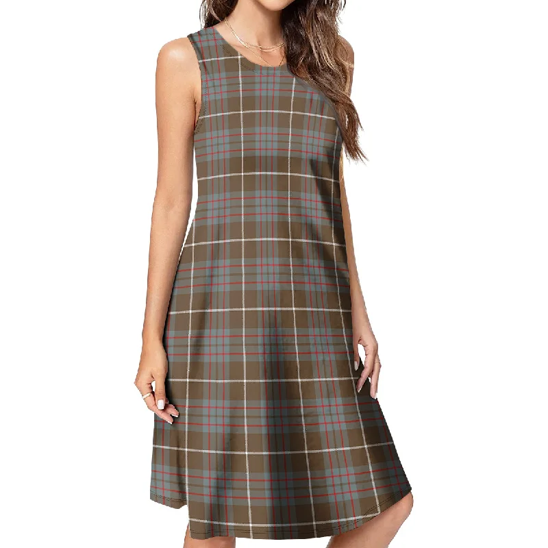 MacIntyre Hunting Weathered Tartan Womens Casual Dresses Bold pattern unclassified dresses