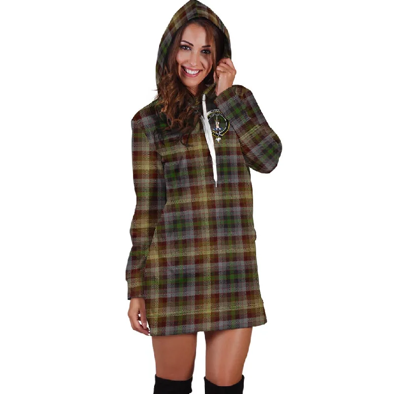 MacKay of Strathnaver Tartan Hoodie Dress with Family Crest Ruffled unclassified dresses