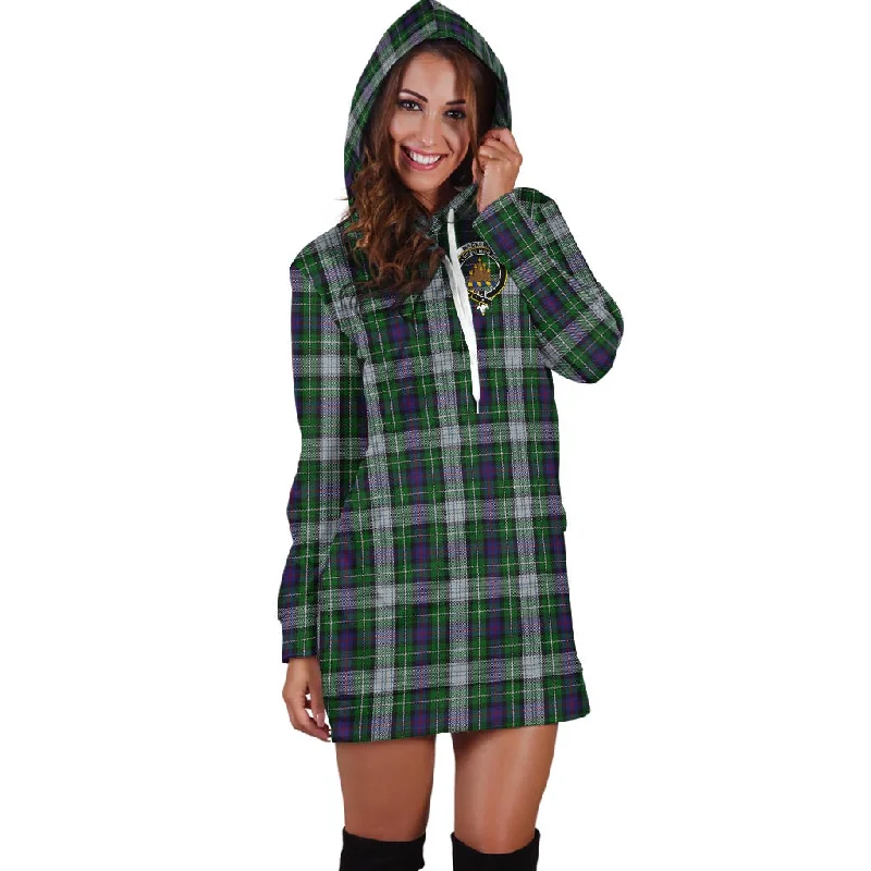 MacKenzie Dress Tartan Hoodie Dress with Family Crest Trendy new unclassified dresses