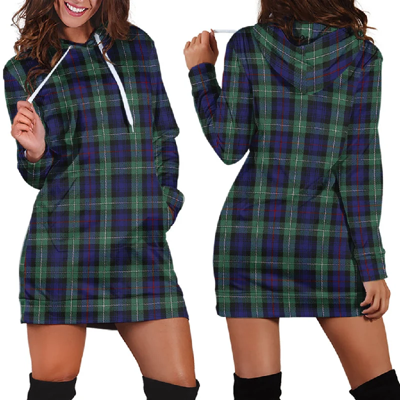 MacKenzie Hunting Green Tartan Hoodie Dress Halter unclassified dresses