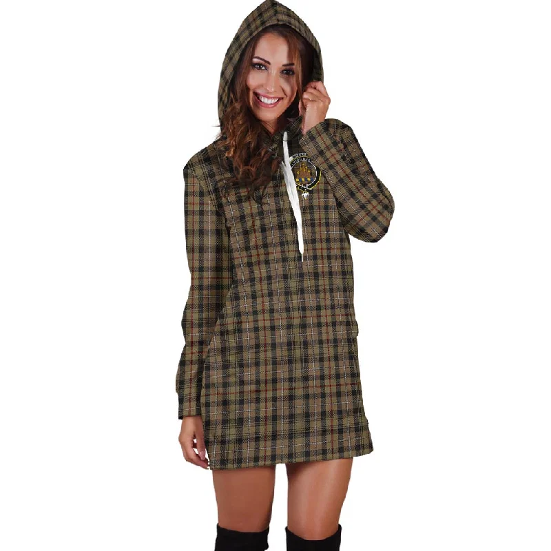 MacKenzie Hunting Tartan Hoodie Dress with Family Crest Beaded unclassified dresses