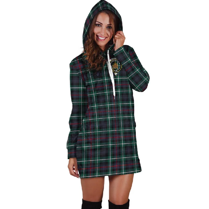 MacKenzie Modern Tartan Hoodie Dress with Family Crest Trendy new unclassified dresses