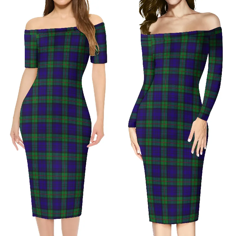 MacKinlay (McKinlay) Tartan Off Shoulder Lady Dress Wedding guest unclassified dresses