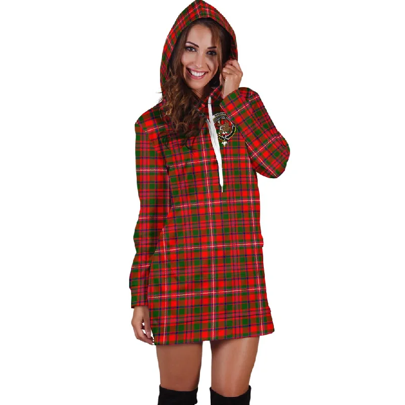 MacKinnon Modern Tartan Hoodie Dress with Family Crest High-end unclassified dresses