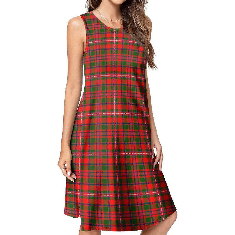 MacKinnon Modern Tartan Womens Casual Dresses Tiered unclassified dresses