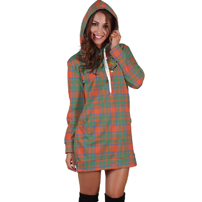 MacKintosh Ancient Tartan Hoodie Dress with Family Crest Earthy tone unclassified dresses