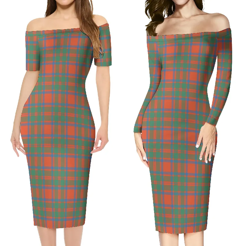 MacKintosh Ancient Tartan Off Shoulder Lady Dress Anniversary unclassified dresses