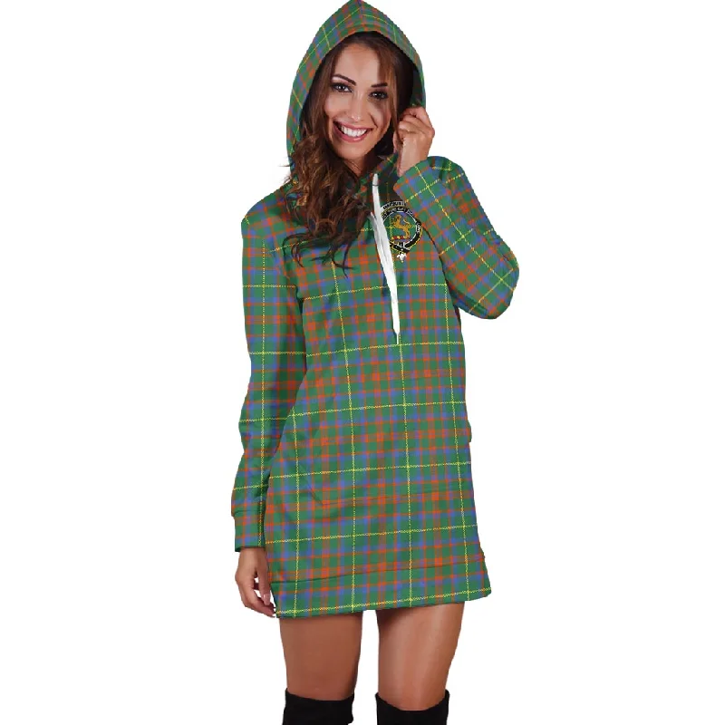 MacKintosh Hunting Ancient Tartan Hoodie Dress with Family Crest Bodycon unclassified dresses