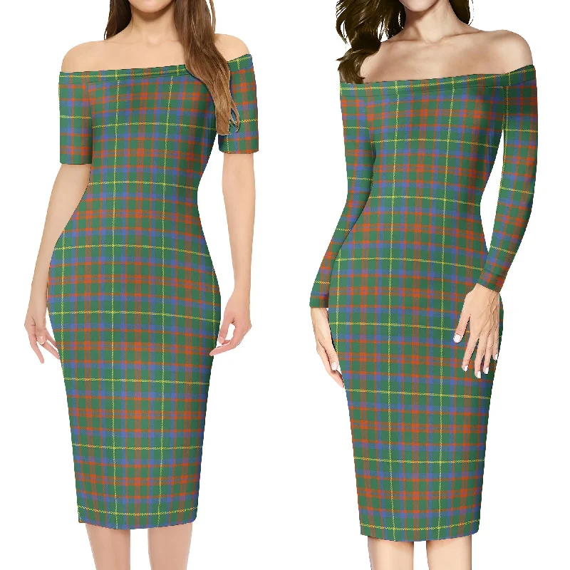 MacKintosh Hunting Ancient Tartan Off Shoulder Lady Dress Formal unclassified dresses