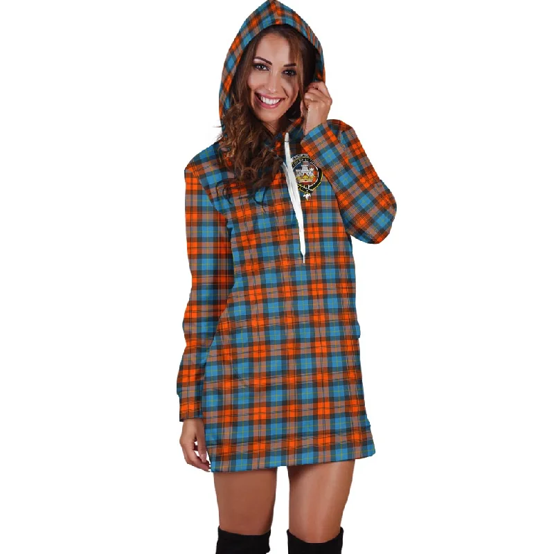 MacLachlan Ancient Tartan Hoodie Dress with Family Crest Corset unclassified dresses