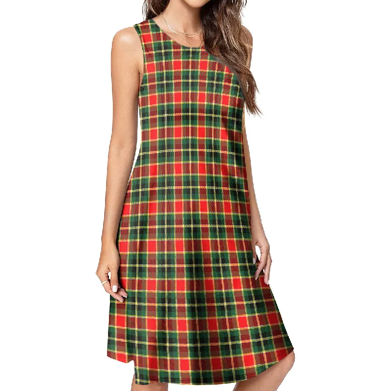 MacLachlan Hunting Modern Tartan Womens Casual Dresses Silk unclassified dresses