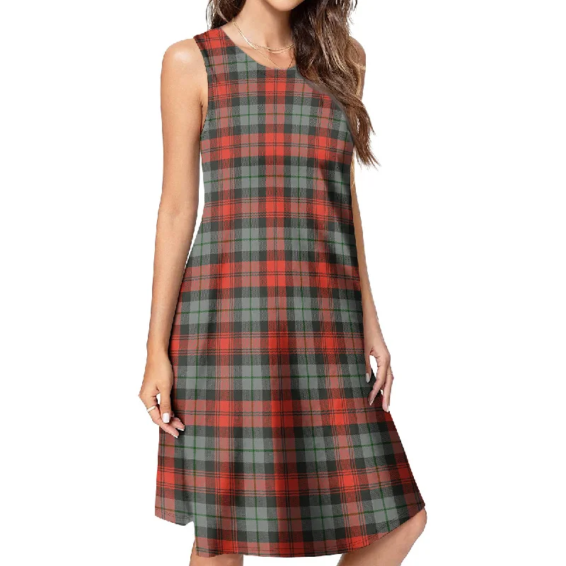 MacLachlan Weathered Tartan Womens Casual Dresses Long sleeve unclassified dresses