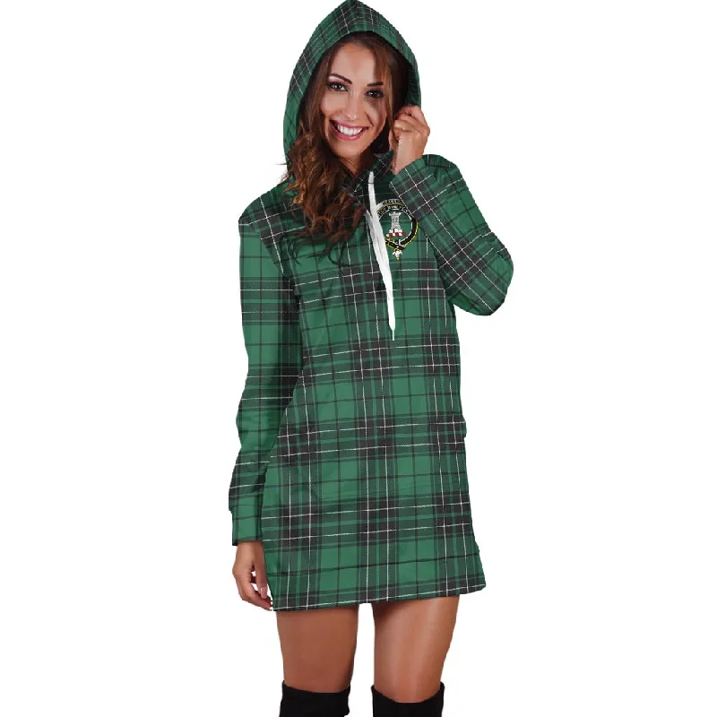 MacLean Hunting Ancient Tartan Hoodie Dress with Family Crest Office unclassified dresses