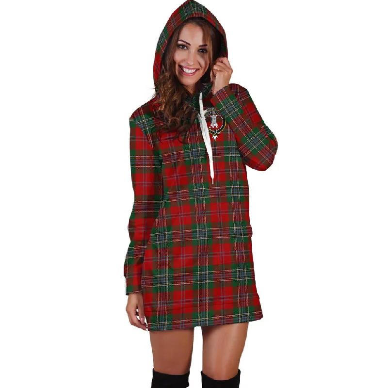 MacLean (McLean) Tartan Hoodie Dress with Family Crest A-line unclassified dresses